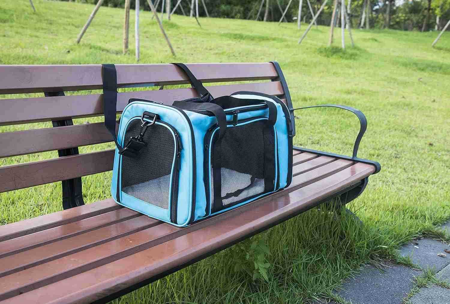 Soft Sided Carrier for Small Medium Cats DogsTSA Airline Approved Collapsible Travel Pet Carrier Medium PinkW250912