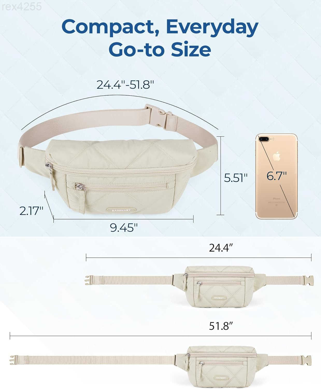 Womens Adjustable Waist Pack Fanny Belt Bag with Strap for Hiking Running TravelW250912