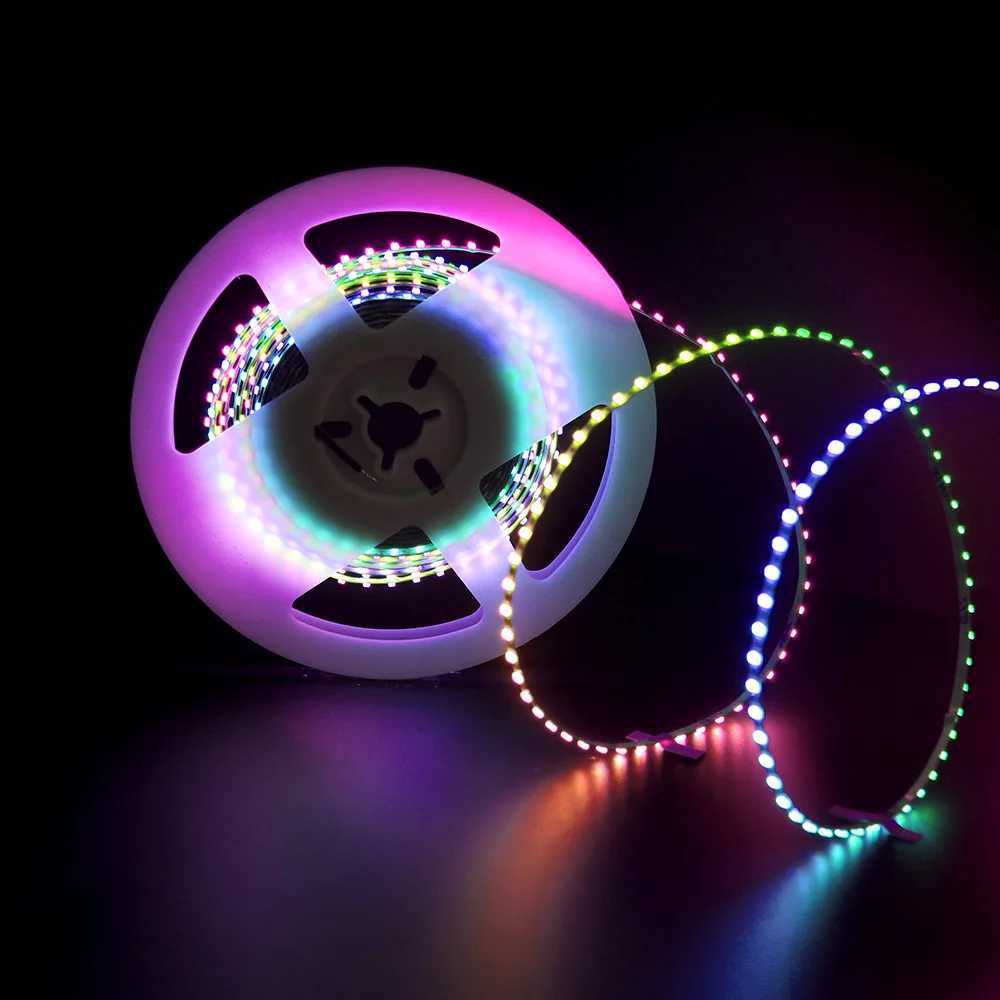 27mm Super Thin Led Strip Lights 2812b RGB Strip Dream Color DC5V12V Flexible Diode Decor Room Pixel 160LEDs C250912