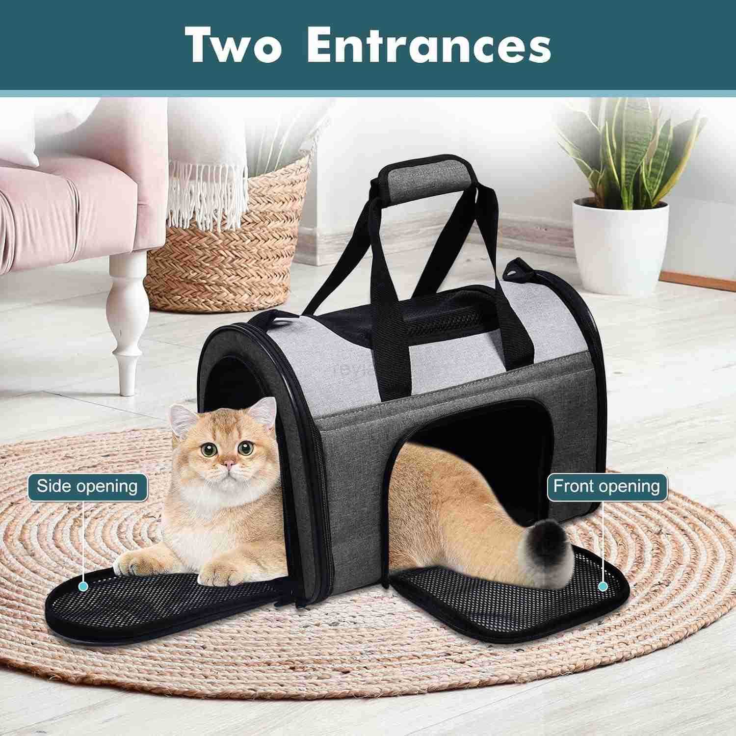 SoftSided Kennel Pet Carrier for Small Dogs Cats Puppy Airline Approved Cat Carriers Dog Carrier Collapsible Travel Handbag Car SeatW250911