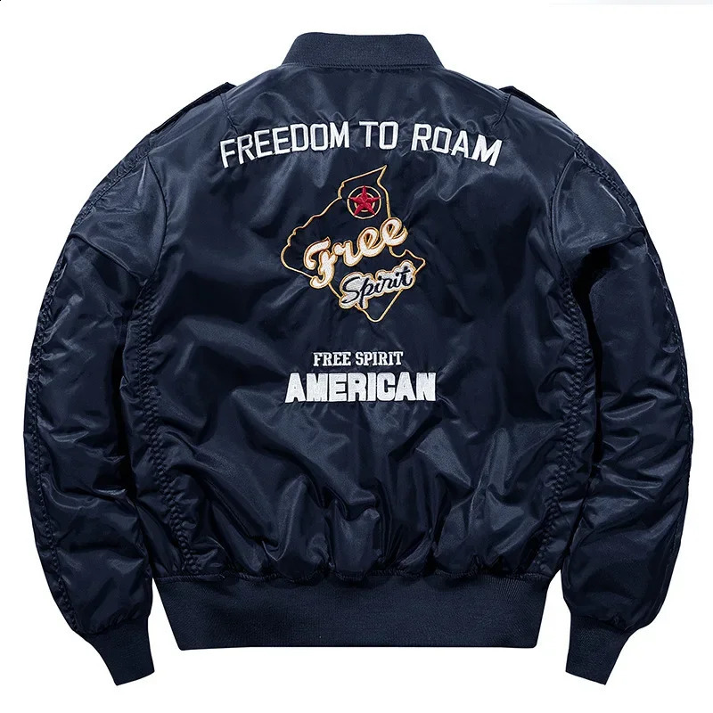 Winter Hip Hop Thick Warm Jacket Men High Quality Military Motorcycle Ma1 Pilot Coats Male Baseball Bomber 250911