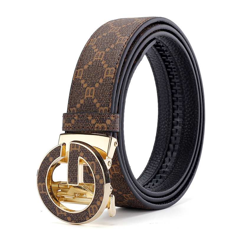 new zinc alloy automatic buckle textured leather men's belt ly36249775