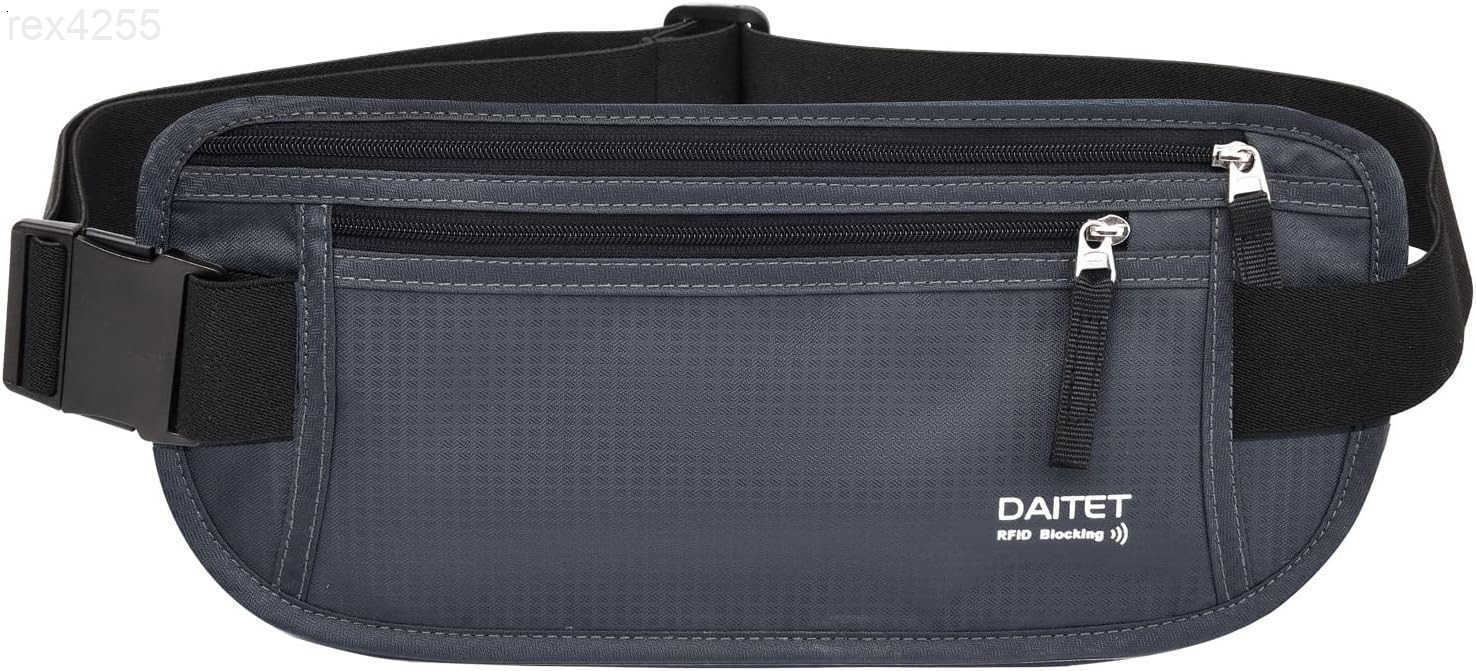 Money Belt Passport Holder Secure Hidden Travel Wallet with RFID Blocking Undercover Fanny Pack BeigeW250912