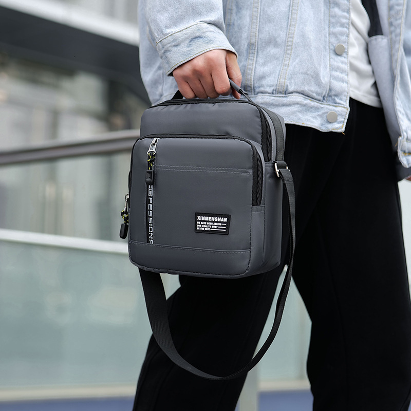 Foreign Trade Casual Business Single Shoulder Bag Men S Outdoor Simple Luxury Bag Multi Layer Crossbody Designer Bag Bag Portable Free Shipping Commut