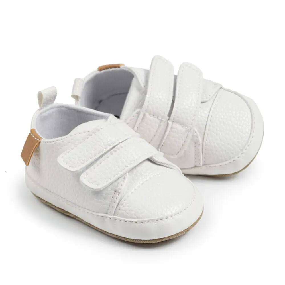 New Casual Vintage Leather Classic Color Matching Baby First Walker Shoes Rubber Sole Soft Non-slip Toddler Crib Shoe