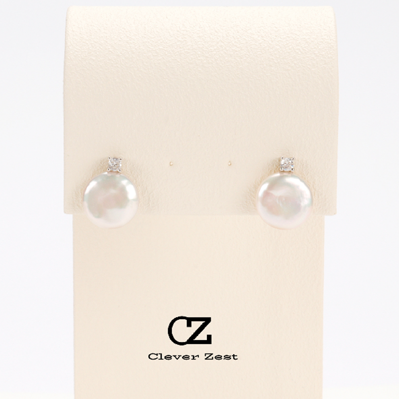 Natural Freshwater Baroque Pearl Stud Earrings Sterling Silver Freshwater Pearl Stud Earrings Fashionable and Versatile Trendy Anniversary Gift Bestie