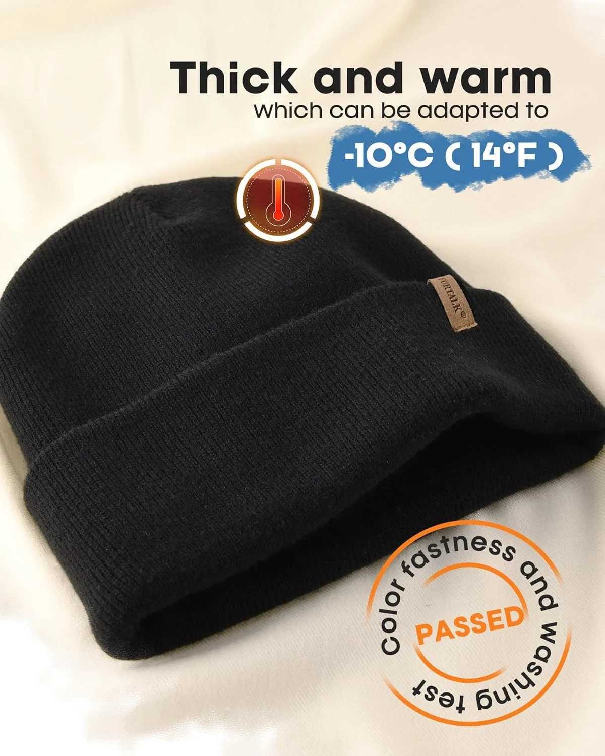 Beanie for Men Wen Cuffed Thick Knitted Unisex Winter Hat Beanies Skl G250910