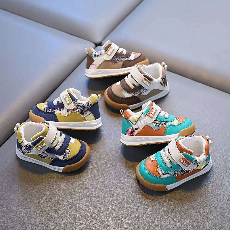Boys Girls Spring and Fall New Breathable Double Mesh Walking Shoes Non-slip Soft Bottom Baby Sports Shoe
