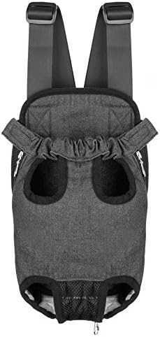 Pet Dog Puppy Cat Carrier Five Holes Backpack Double Shoulder Straps Canvas Cotton Front Chest Backpack BagLeopard SmallW250912