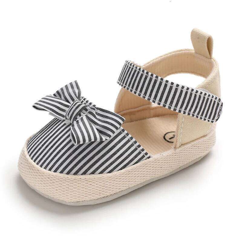 Summer Girl Casual Sandals Soft Sole Comfortable Lightweight Walking Bow Canvas Baby Shoes