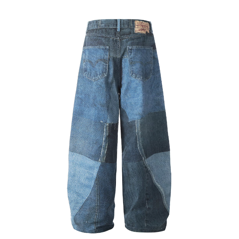G6676# Blue Men Women Jeans Fashion Vintage Streetwear Y2K Wide Leg Jean Trouser Baggy Denim Pants