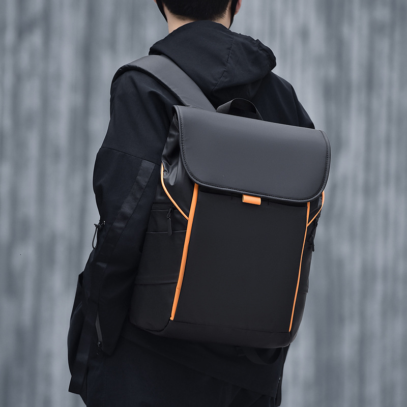 Men S Backpack Yellow Designer Bag Free Shipping Line Color Block Luxury Bag Backpack Laptop Bag Fashionable High Quality Backpack Business Travel Bag