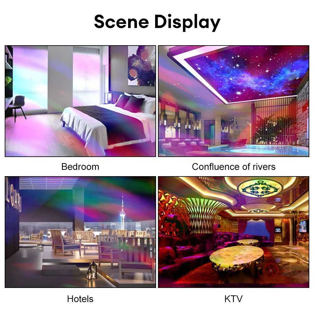 TMOOY USB Starry Projector Light With 7Color Patterns Ocean Wave Night Lights for Home Bedroom Decoration Galaxy Projector Lamp C251122