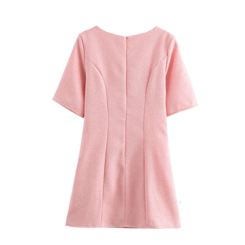 DHEssentials Spring New Women's Slim Fit Casual Strap Dress Youthful Elegant Style