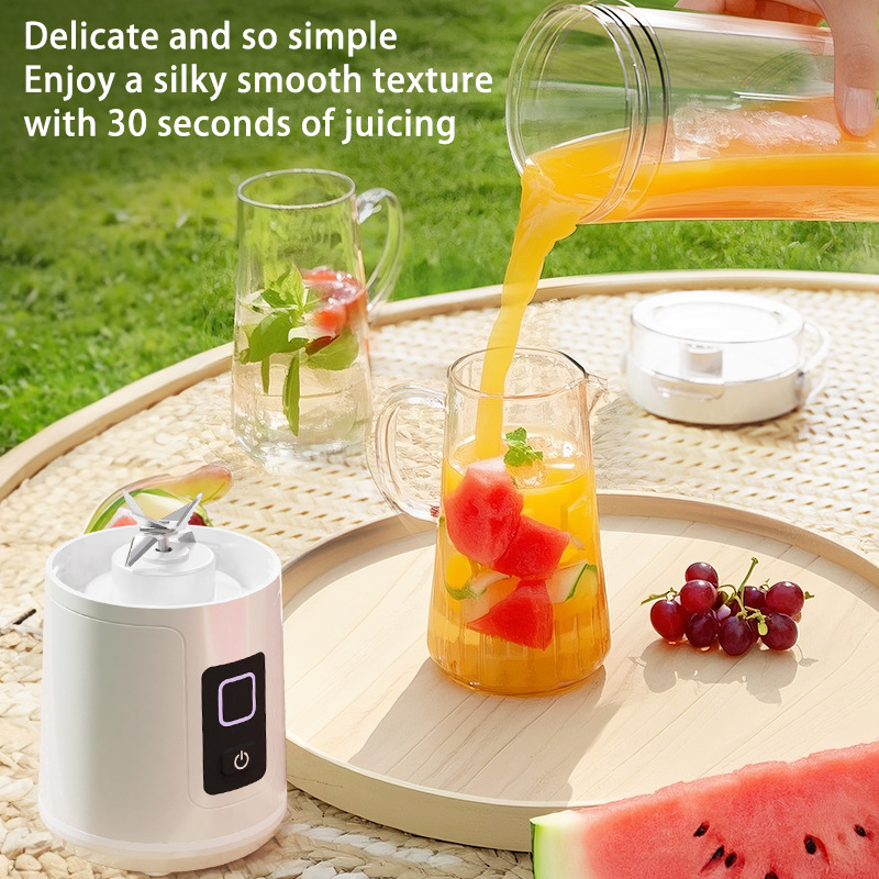 Compact Portable Electric Juicer Cup with USB Charging Feature for Kitchen Use