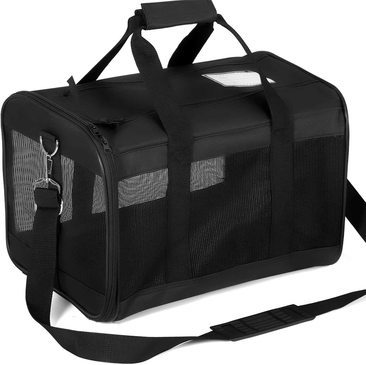 Pet Carrier for Medium to Large Cats 20 lbs and Small Dogs Top Loading Portable Collapsible Cat Travel Bag Dual Kitten Sturdy Crate for Long JourneysW