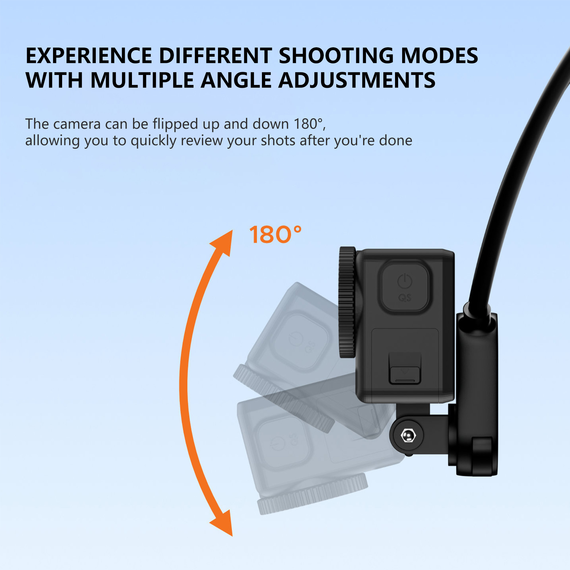 Action Camera Silicone Neck Mount, Adjustable Chest Strap Chest Mount, Hand Free POV Video Vlog Neck Holder for Most Action Cameras and Cell Phones