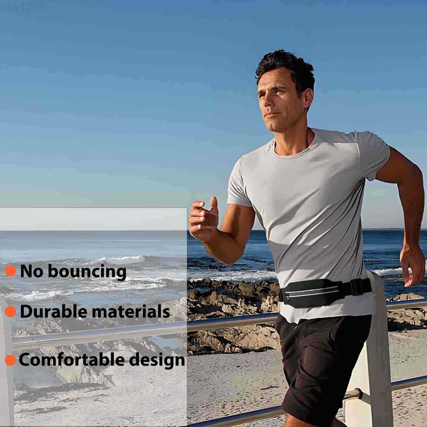 Running Belt Fanny Pack Slim Runners Waist Pack for Men Women Fits ALL Phones Money Belt Reflective Running Gear Accessories Fitness Phone Holder for 