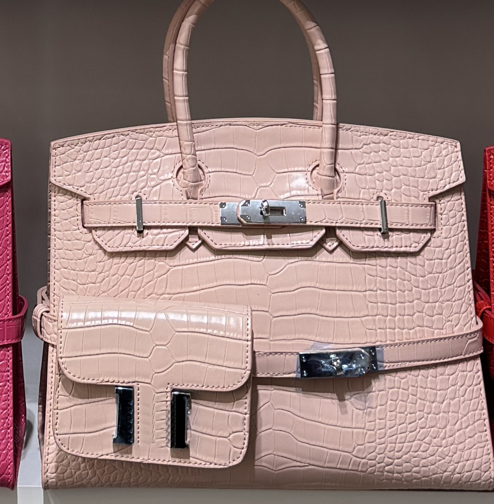 New model Lady handbag 7A Designer Womens Brown Handbag 25cm 30cm Genuine Leather Handmade Lock Inner Crocodile Handbag Pocket Fashion Shoulder Bag