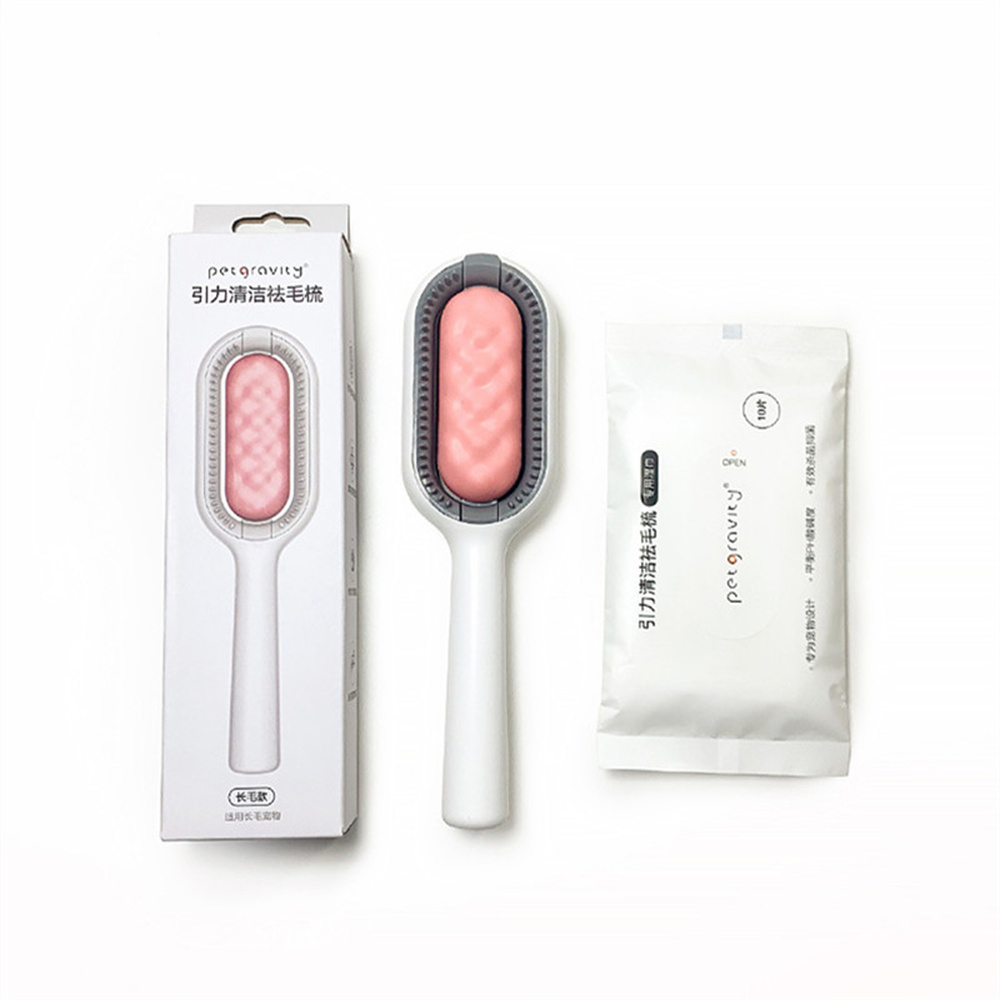 Portable 2-in-1 Silicone & Plastic Pet Hair Removal Comb Multifunctional Cleaning Brush with Water Tank