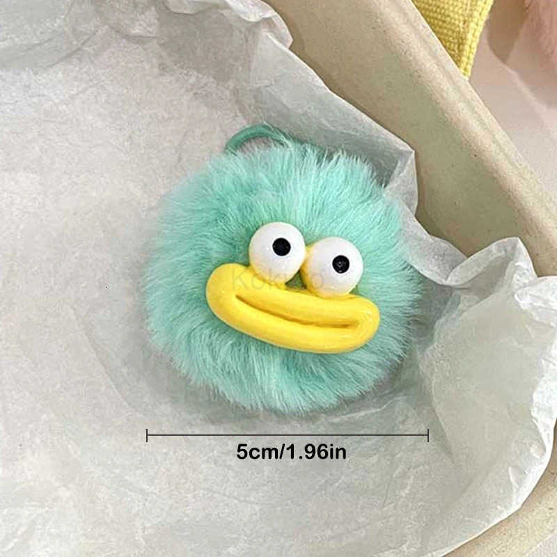 Sausage Mouth Hair Ball Key Chain Funny Plush Doll Pendant Key Ring Charms Backpack Car Decor Bag Accessories M250912