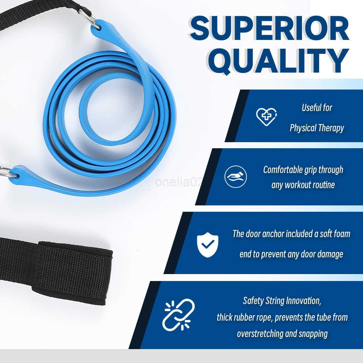 Exercise Bands with Handles Resistance Bands with Handles Ideal for Physical Therapy Strength Training Muscle Toning Door Anchor and Starter Guide Inc