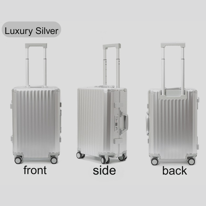 ORMIE Wave Style All Aluminum Suitcase - Durable & Stylish Luggage for Travel