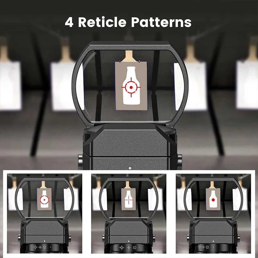 Tactical Red Green Dot Sight Scope Riflescope Hunting Optics Reflex Sight with 20mm Rail W250912