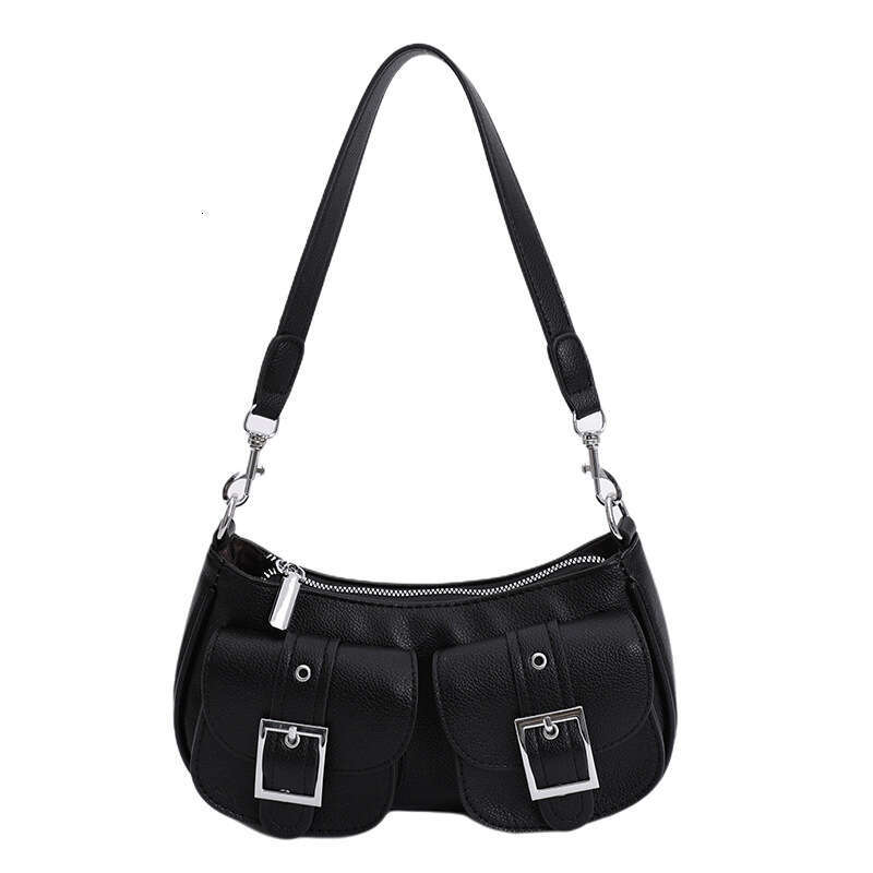 Designer Bags Korean Style Fashion Shoulder Square Bag for Women Underarm 2025 New Multi-Pocket Baguette Motorcycle Bag Single Shoulder for Women