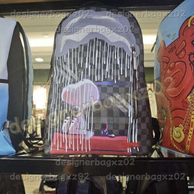 Designer Backpack Spray Grounds Bag SG Trendy Shark Spraygroud Puppy Large Capacity Graffiti Unisex Brand Casual Student School Travel Bags Kurt