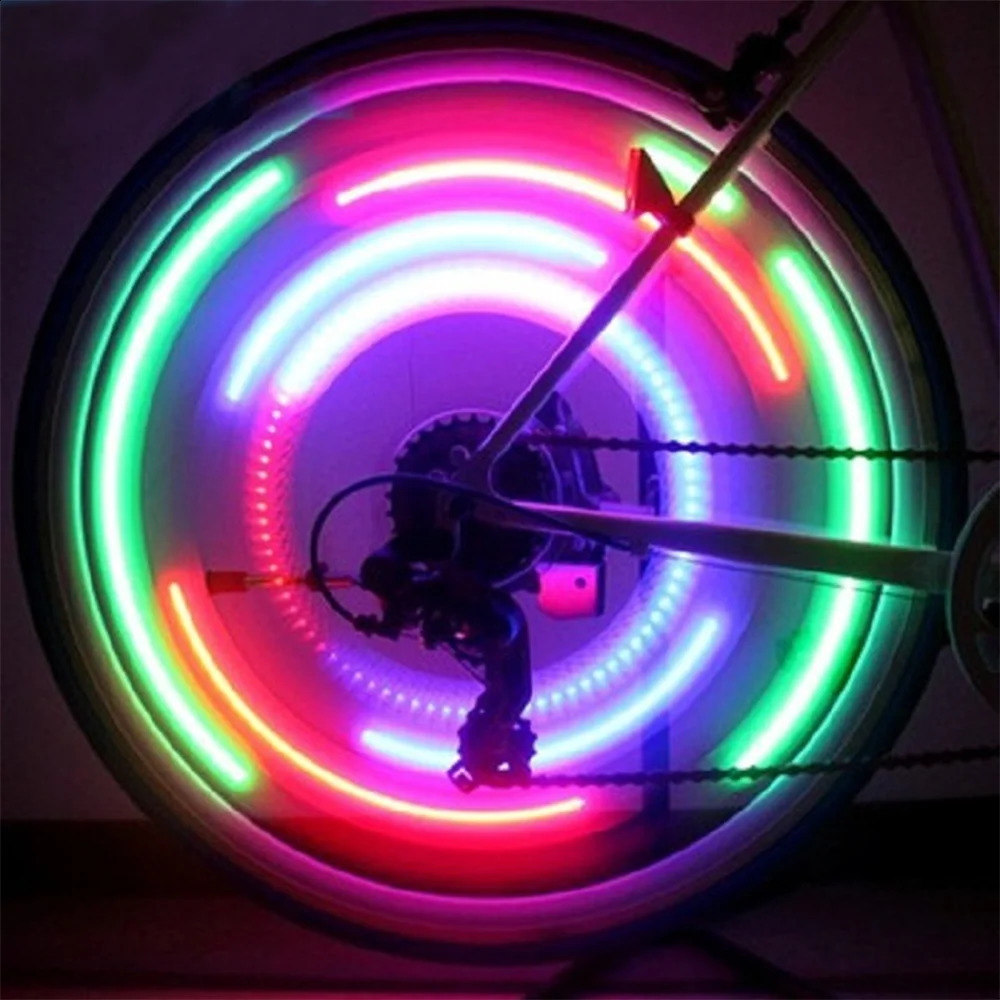Bicycle Wheel Spoke Light Mini LED Neon Bike 3 Lighting Mode Safety Warning Cycling Accessories 250911