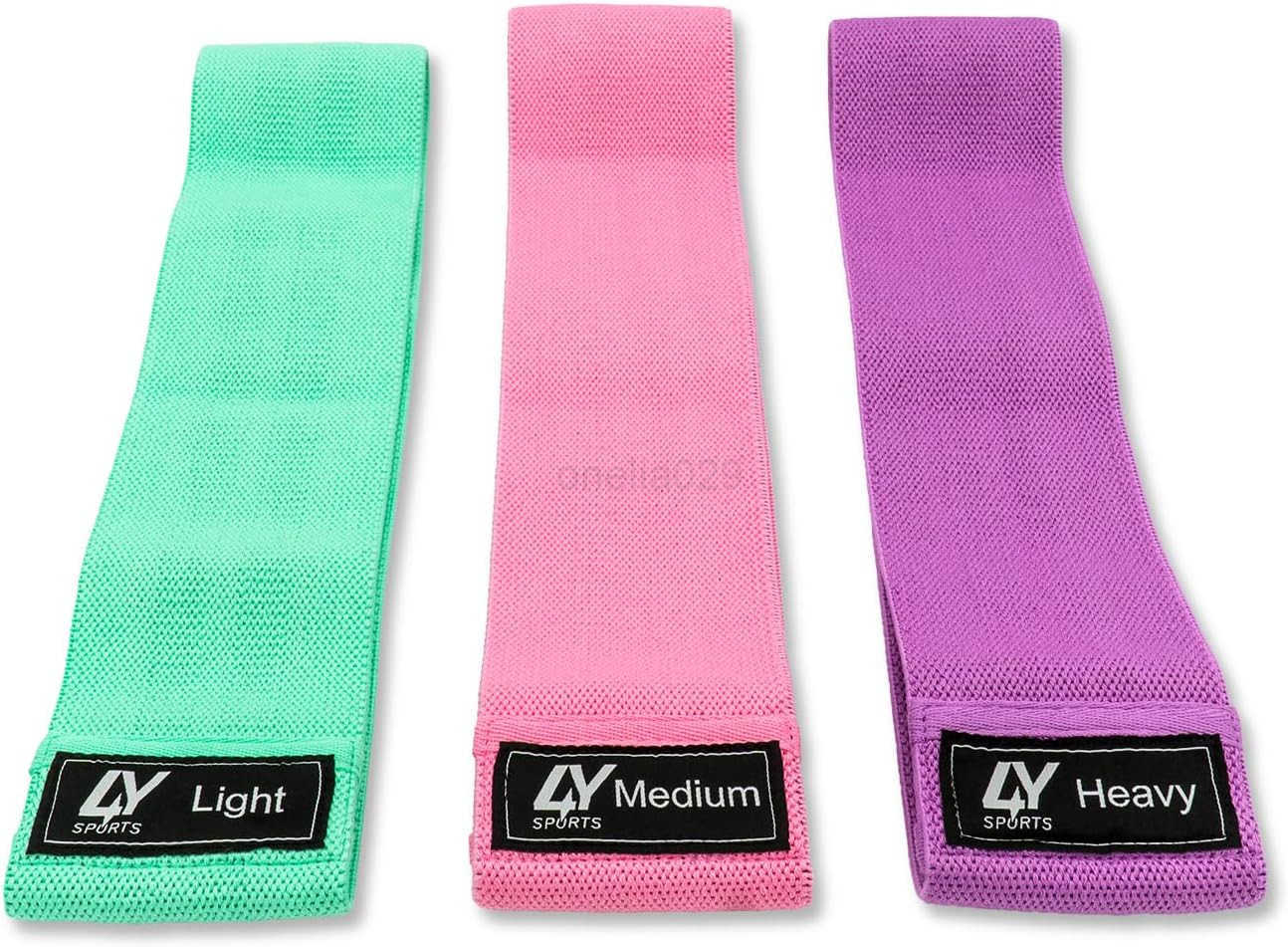 4Y Sports Fabric Exercise Bands for Legs and Butt Set of 3 W250912