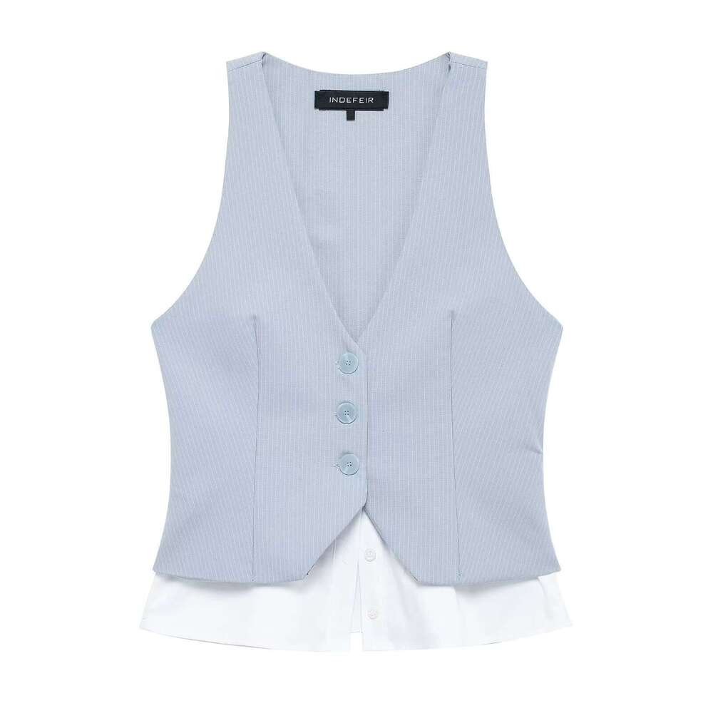 DHEssentials Spring New Style Vest V-Neck Outerwear Single-Breasted Chanel-Style Design Niche 4661077