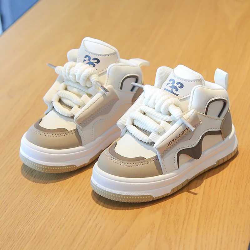 Childrens Spring Autumn New Sports Shoes Boys Casual Trend Board Shoes High Top Girls Fashion Dopamine Running Shoes Sneakers Y250912