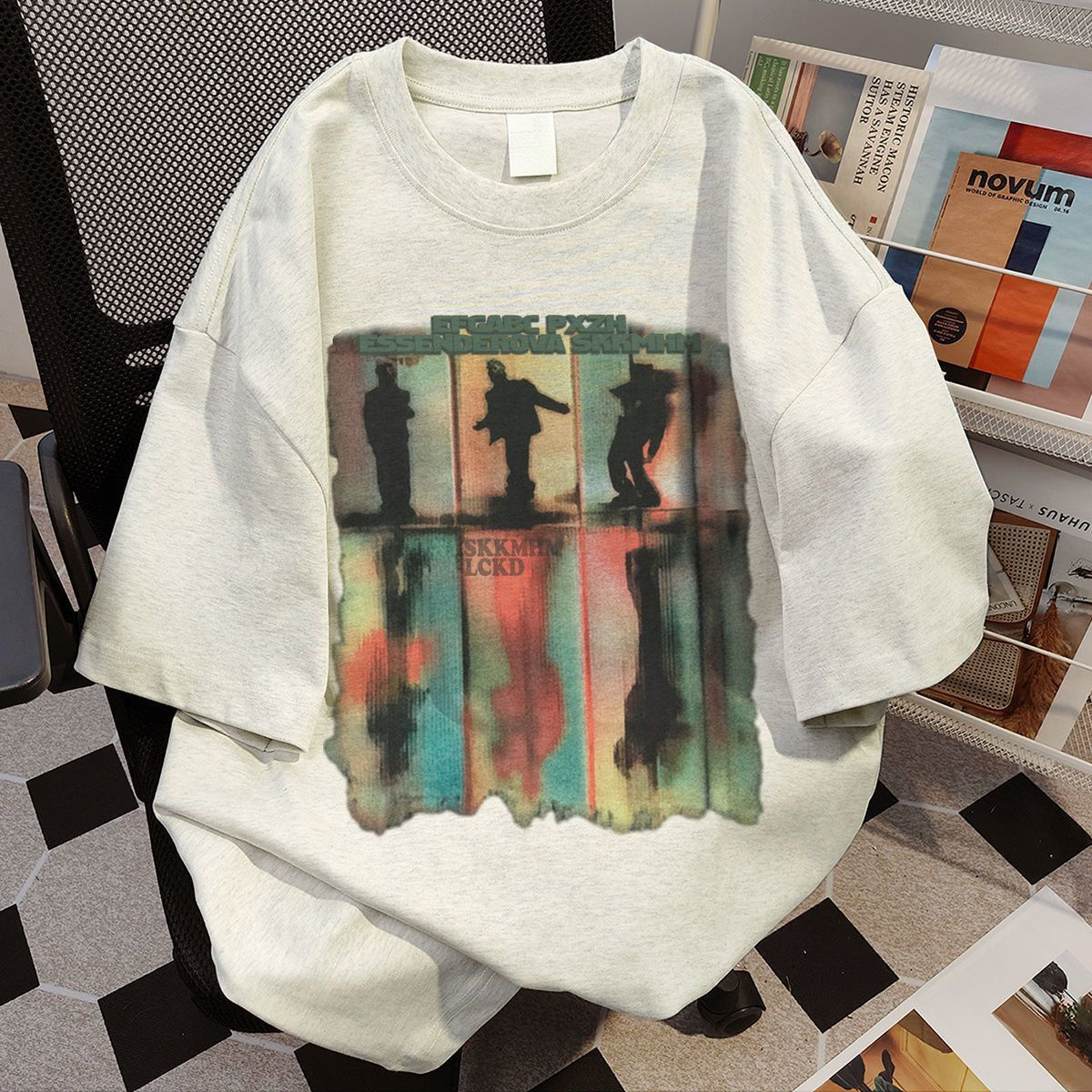 2025 new cotton print short sleeved summer designer men's T-shirt Korean version slim fit fashionable printable trendy T-shirt