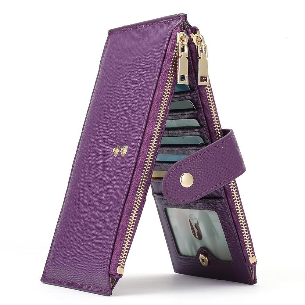 New Large Capacity Women's Card Holder Multi-Card Slot Zipper Phone Bag Multi-Functional Long Wallet ddmymoon