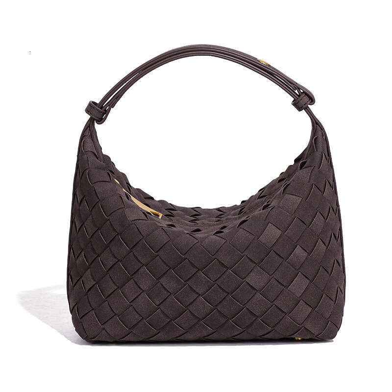Women's High-End Lunch Box Niche Design Autumn Winter Matte Material Underarm Woven Shoulder Bag Handbag