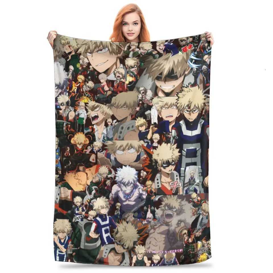 My Hero Academia Blanket Do You Truly Love Bakugou Wool Throw Blankets Summer Air Conditioning Decoration Soft Warm BedspreaXJ250912