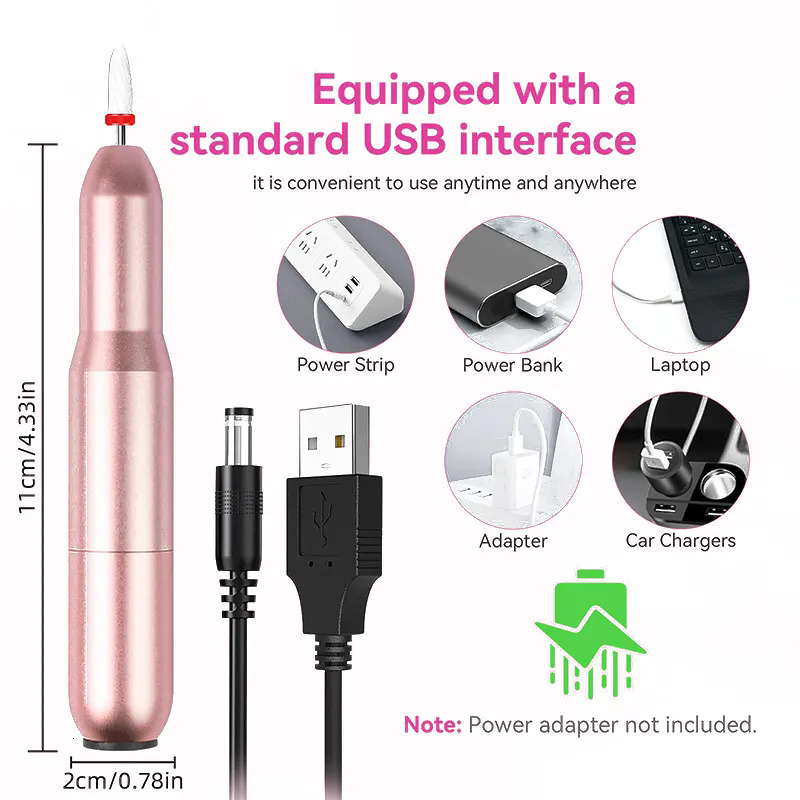Professional Electric Nail Drill Machine Set Portable Manicure Mill Equipment Removing Dead Skin For Home Salon Nail Care