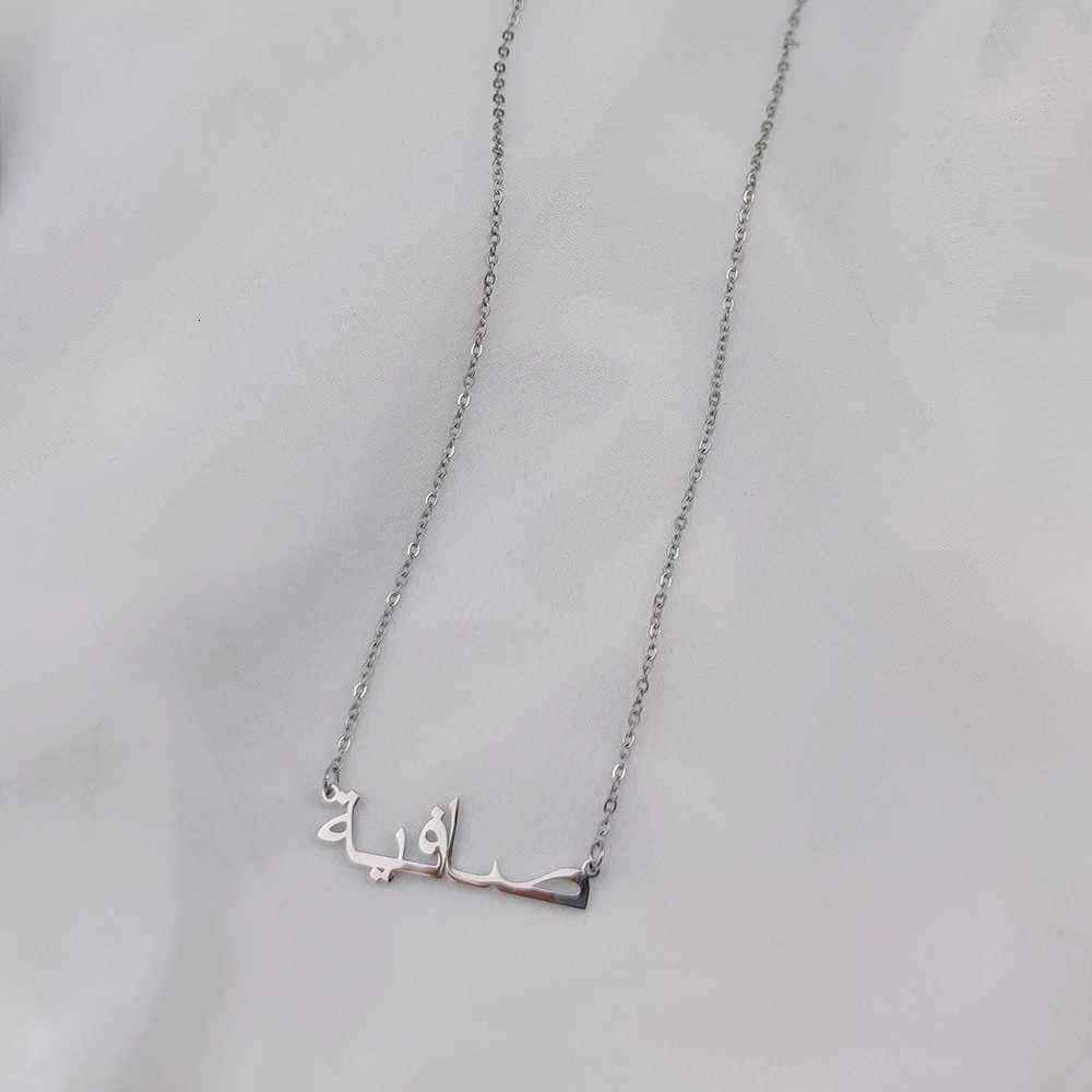 Customized Arabic Name Necklace Stainl Steel Nameplate Pendant Ethnic Necklace for Women Jewelry Personalized GiftXJ250912
