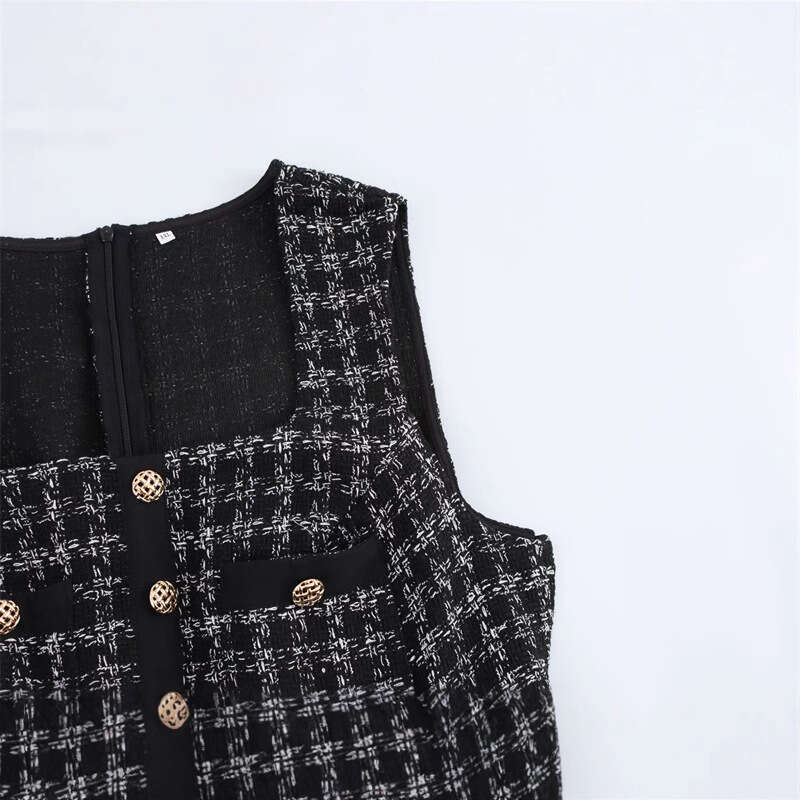 DHEssentials Spring New Dress Women's Fashion Slimming Little Chanel Design Sleeveless Niche French Style