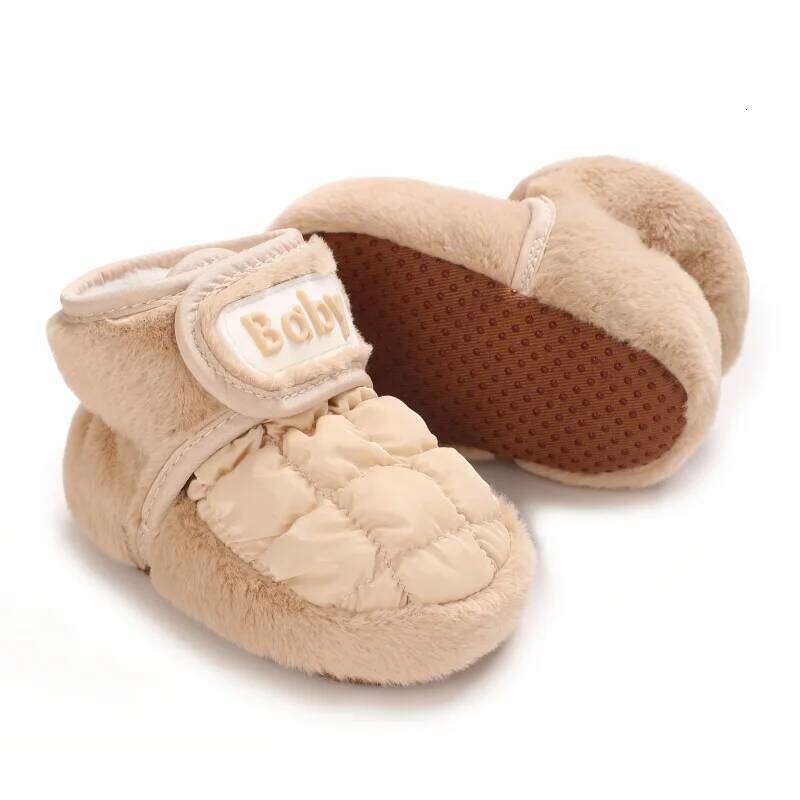 Thick Veet Warm Cotton Baby for Autumn And Winter 0-18 Months Unisex Walking Learning Shoes Cozy Infant Footwear