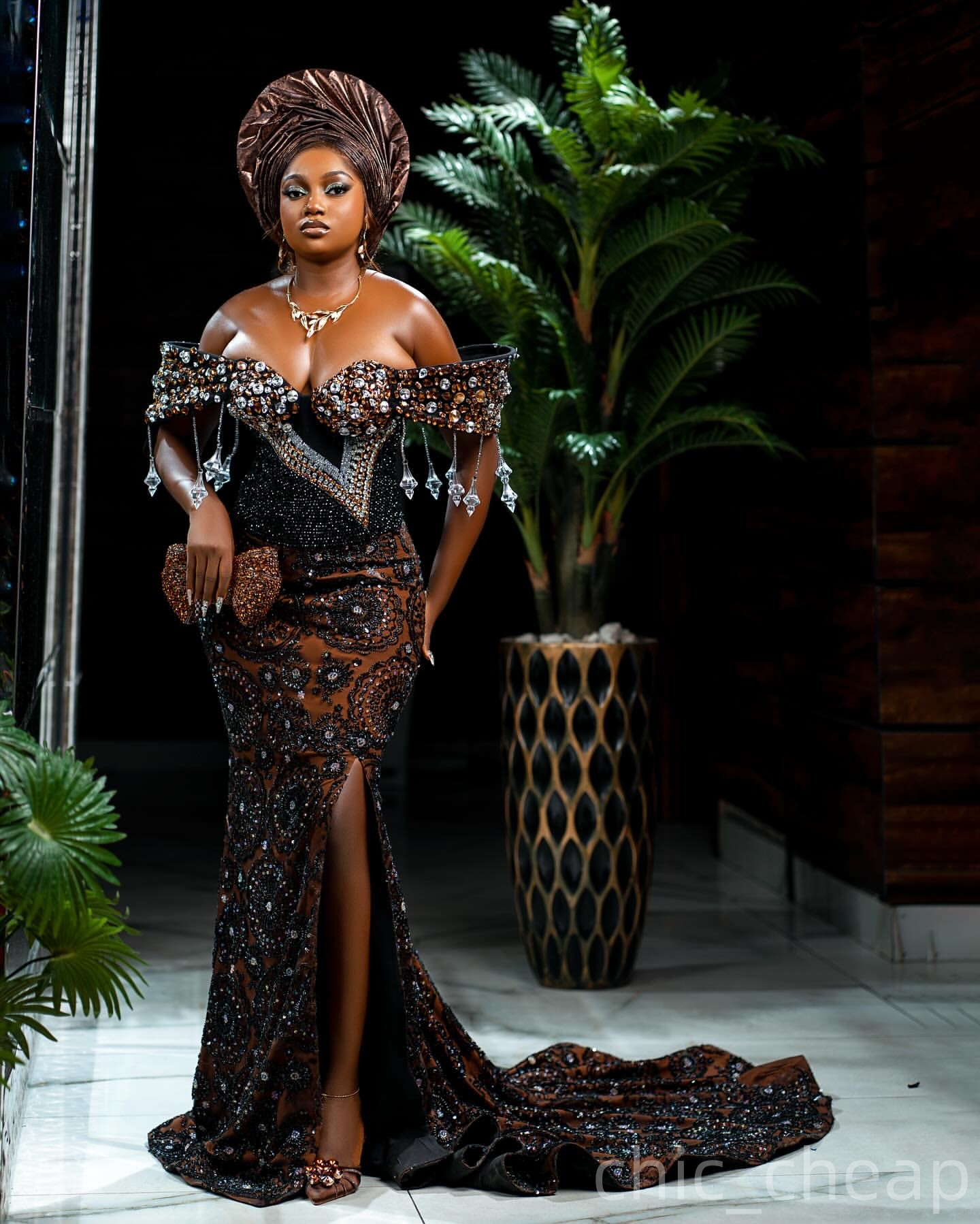 Aso Ebi Black Mermaid Prom Dresses 2025 Beaded Crystals Illusion Evening Formal Party Second Birthday Engagement Gowns Plus Size Dress For Special Occ