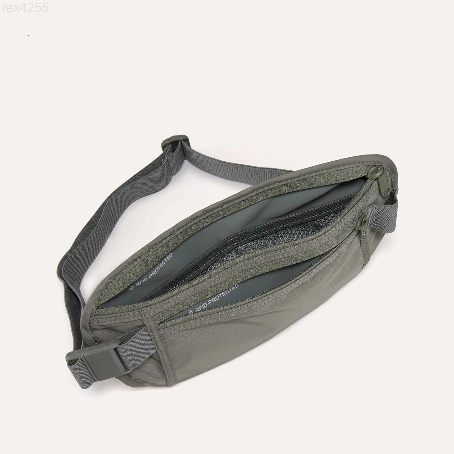 RFID Blocking Travel Money Belt Hidden Waist Pouch for Passport Cash Cards Slim Belt Bag for Men and WomenW250912