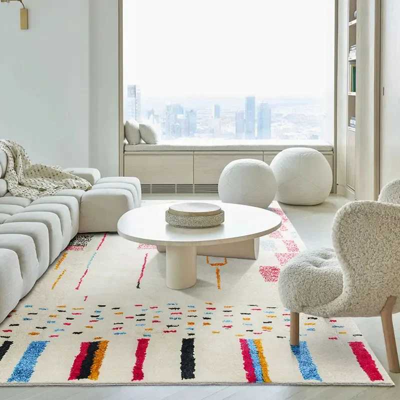 Carpet for Living Room Ethnic Style Large Area Fluffy Children Bedroom Rug Home Decoration Cloakroom Plush Mat Tapete C250912