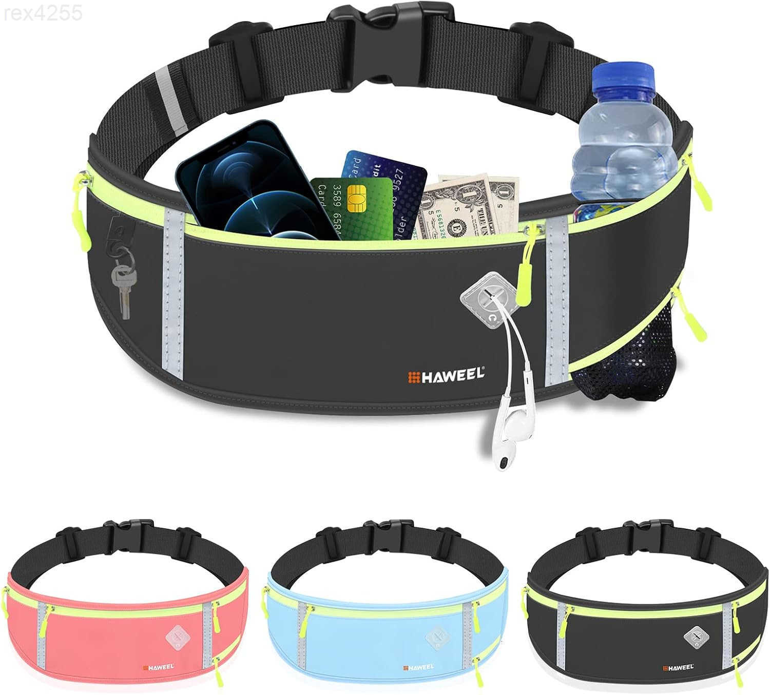 Running Fanny Pack Waist Bag Phone Holder Belt with Water Bottle Holder Suitable for Runner Cycling Hiking Accessories for iPhone 12 Plus Samsung Gala