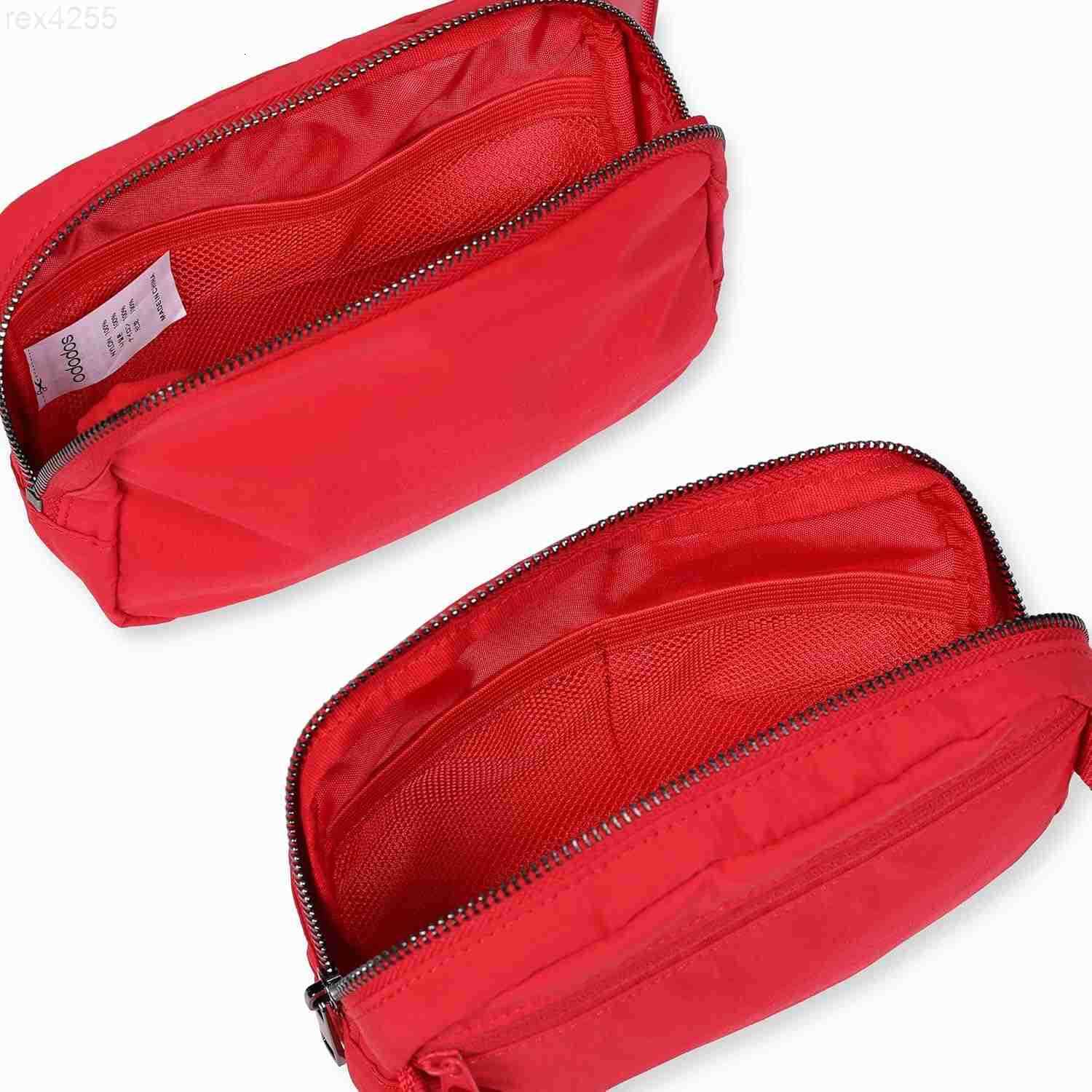 Unisex Mini Belt Bag with Adjustable Strap Small Fanny Pack for Workout Running Traveling Hiking RedW250912