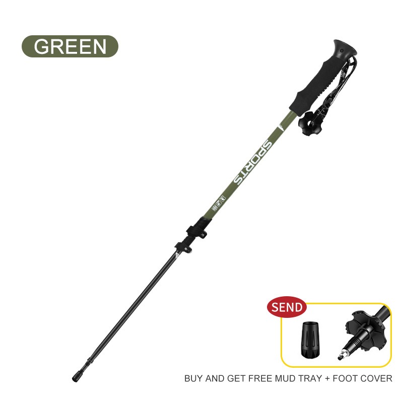 2PCS Folding Portable Hiking Sticks Carbon Fiber Trekking Poles Ultra Light Walking Stick with EVA Handle for Women Men Hiking Camping Climbing