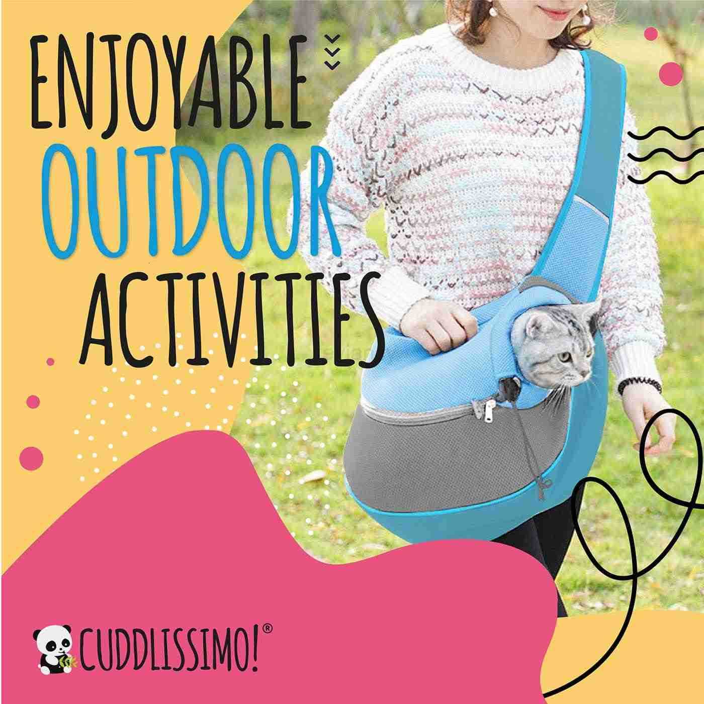 Pet Sling Carrier Soft FrontChest Carrying Bag for Small Pets Ideal for Dogs Puppies Cats 610 lbs Carefully Sized for Yorkshire Terrier Maltese Toy Po