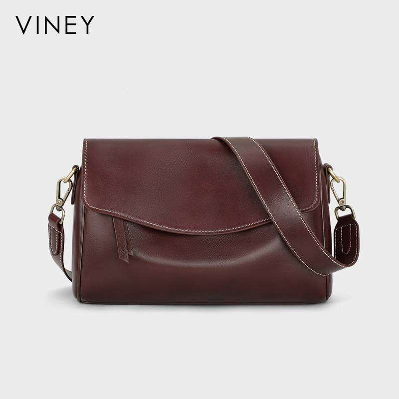 VINEY Women 2025 New Summer Messenger Large Capacity Genuine Leather Women's Shoulder Pillow Bag